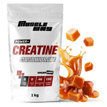 Креатин моногидрат Muscle Way Creatine Monohіdrate POWER+ 99,9% порошковый на 200 порций 1 кг Ирис-карамель (14-125-cre-mw-rs1-6)