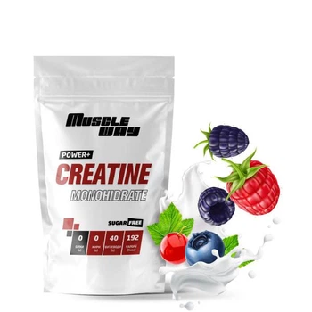 Креатин моногидрат Muscle Way Creatine Monohіdrate POWER+ 99,9% порошковый на 60 порций 300 г Лесные ягоды (14-125-cre-mw-rs300-1)