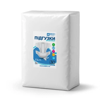 Подгузники для взрослых MED1-WC01, размер XL (30 шт в упаковке)
