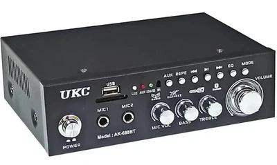 Усилитель звука UKC AK-688BT двухканальный усилитель FM-радио и US 30W 9489