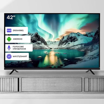 Телевизор 42" LED FHD 60Hz Smart Android TV, 2/16GB / T2 / Wifi черный