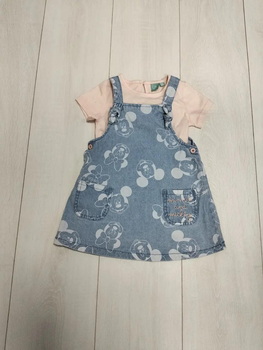 Комплект джинсовый сарафан и футболка Минни Маус Disney 86см (400011224)