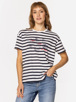 T-shirt damski bawełniany Leaves
