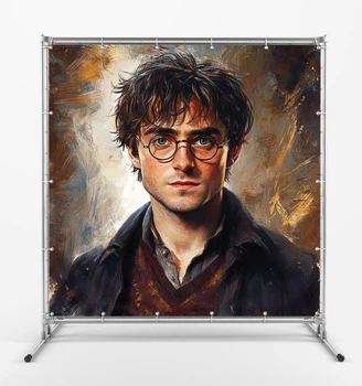 Баннер "Взрослый Гарри Поттер, Harry Potter" размер 2х2м. С люверсами.