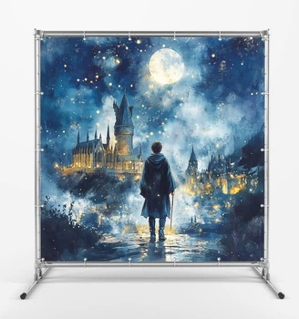 Баннер "Гарри Поттер, Harry Potter. Добро пожаловать в Хогвартс." размер 2х2м. С люверсами