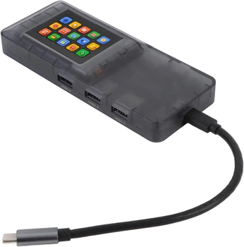 Док-станция USB C, 8-в-1 концентратор типа C для ноутбука с мультимедийным интерфейсом 4K HD, порты Ethernet 100 Вт Power Delivery, порты USB C, USB 3.0