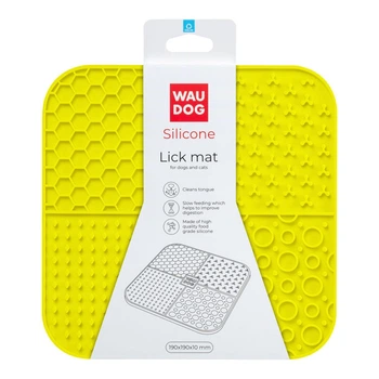 Килимок для злизування WAUDOG Silicone 190х190х10 мм Жовтий