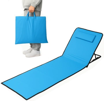 Шезлонг для пляжа Ecokraft с регулируемой спинкой 145×47×40 см (JYET24101432)