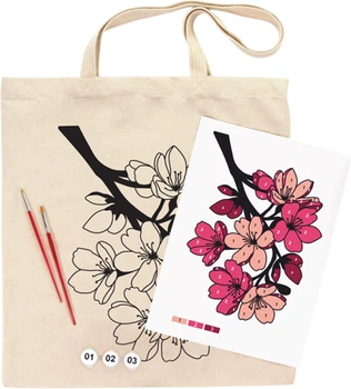 Набор экосумка-раскраска Rosa Talent Flowers хлопок 38х42 см (4823098544623)