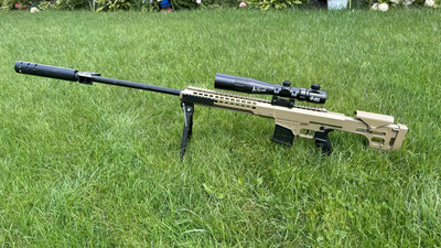 Іграшкова Снайперка Barrett стріляє кульками орбіз, Гель бластер на акумуляторі