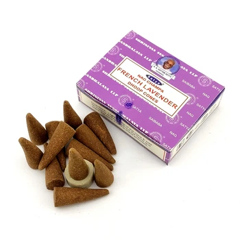 Благовония French Lavender Dhoop Cones Satya 12шт/уп. Арома-конусы Французкая Лаванда (34998)