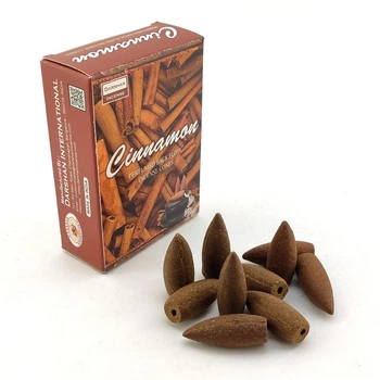 Благовония Cinnamon BackFlow Cones Darshan 10шт/уп. Арома-конусы с обратным потоком Корица (35863)
