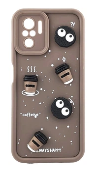 Чехол Shock Case 3D Print для телефона Xiaomi Redmi Note 10 / Note 10s бампер силиконовый с рисунком coffee