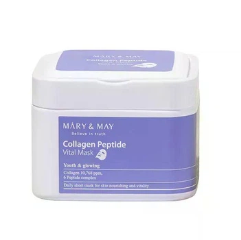 Набір зволожуючих ліфтинг-масок з пептидами Mary&May Collagen Peptide Vital Mask 30 шт