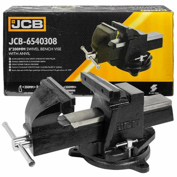 Тиски стальные поворотные с наковальней 8" (200мм) JCB Tools JCB-6540308