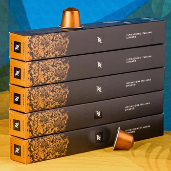 Набор 5 тубов кофе в капсулах GENOVA LIVANTO (карамельные и злаковые ноты) Nespresso (50 капсул)