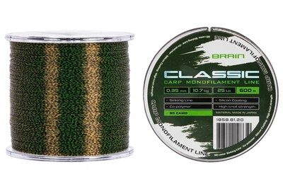 Леска Brain Classic Carp Line 3D camo 600м 0.35мм 10.7кг 25lb (3103100004)
