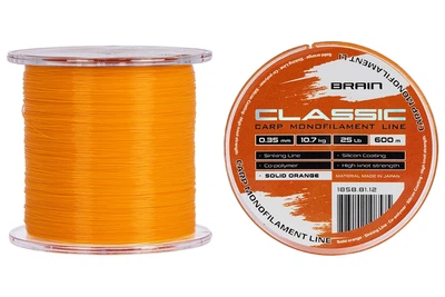 Леска Brain Classic Carp Line Solid orange 600м 0.35мм 10.7кг 25lb (3103090004)