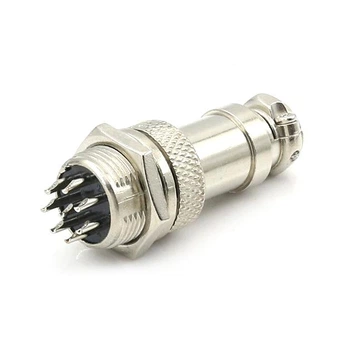 Силовий кабельний роз'єм mic 8 pin GX16-8 авіаційний циліндричний