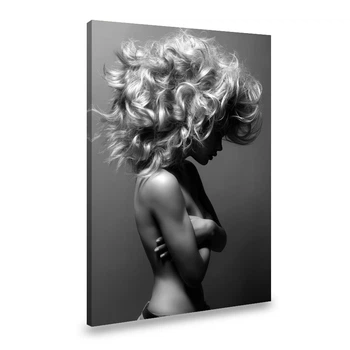 Картина на холсте Девушка с пышной прической 120x80 см (71ero_XL)