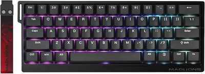 Клавіатура Ігрова Магнітна Madlions MAD 60HE RGB 8000 HZ Чорна