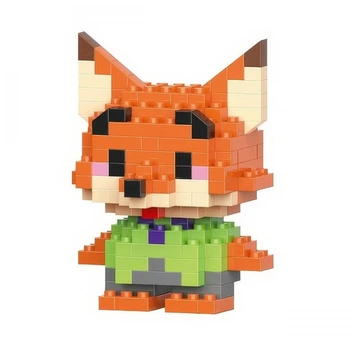 Конструктор из миниблоков фигурка Лис Ник Bricks 169 деталей детский пиксельные блоки 6.2 см