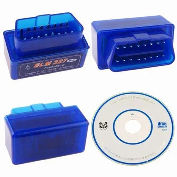 Автомобильный сканер ELM327 OBD2 v1.5 Bluetooth 100 мм 10 см синий