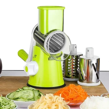 Ручна овочерізка Kitchen Master мультислайсер з нержавіючої сталі з вакуумним кріпленням