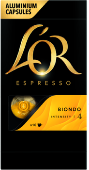 Набор кофе в капсулах L'OR Espresso Biondo #4 10 упаковок x 10 шт (100 капсул) (8711000686041)