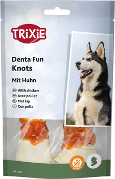Лакомства для собак Trixie 31322 DENTAfun Кость для чистки зубов с курицей 11 см 70 г 2 шт (4011905313221)