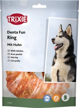 Ласощі для собак Trixie 31328 Кістка-кільце з куркою 10 см 110 г (4011905313283)