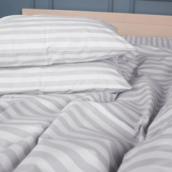 Наволочка MirSon Бязь 17-0600&nbsp;Stripe&nbsp;White&nbsp;Gray 45х45 см (2200008048334)