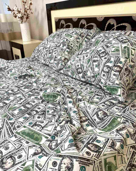 Комплект постільної білизни Sweet-Dream Долари 200 х 215 см євро білий