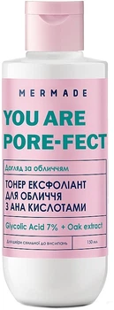 Тонер-ексфоліант для обличчя з кислотами АНА - Mermade Glycolic Acid & Oak Extract 150ml (150ml) (1262634-1920926638-2)