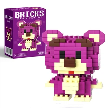 Конструктор фигурка BRICKS пиксели Мишка Лотсо 156 деталей C1036