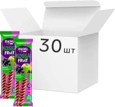 Упаковка фруктовой пастилы Demi Kossa Fruit с соком смородины 15 г х 30 шт (4820280821616)
