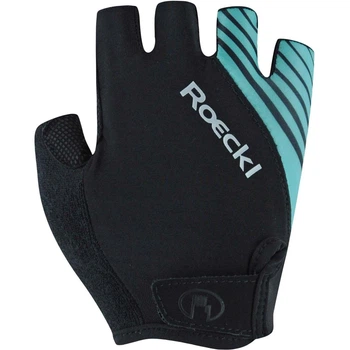 Велоперчатки мужские летние без пальцев Roeckl Sports Naturns черно-зеленые S (7.0)