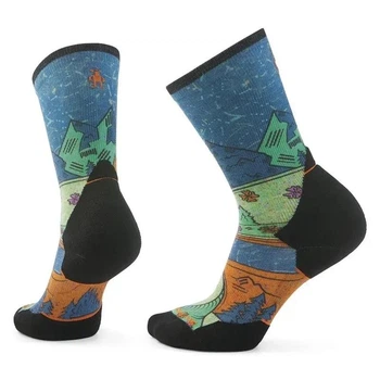 Носки женские Smartwool Women's Trail Run Targeted Cushion Mountain Print Crew, Twilight Blue, M