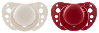 Smoczek Chicco Physioforma Air 6-16 miesięcy Biały Czerwony 2 szt (8058664171569)