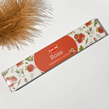 Пыльцевое благовоние Роза (15 грамм) Hem Masala Rose Аромапалочки