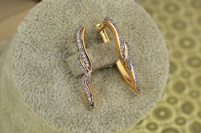 Серьги Xuping Jewelry зевс с родием 2,8 см золотистые