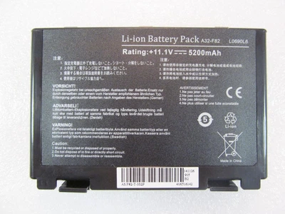 Батарея для ноутбука Asus A32-F82, 5200mAh, 6cell, 11.1V, Li-ion, черная,