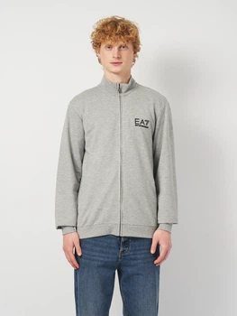 Толстовка на молнии мужская Emporio Armani 11517 2XL Серая (smt2000000034904)