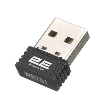 Адаптер WiFi 2E PowerLink WR701 N150 вбудована антена 150 Мбіт/с USB 2.0 чіп сет MTK7601 (2E-WR701)