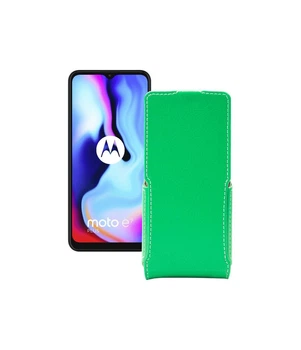 Чохол-флип з екошкіри для телефону Motorola Moto E7 Plus Зелений