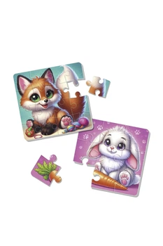 Развивающая игра Vladi Toys мягкие пазлы "Зайчик и лисичка" цвет разноцветный Vladi Toys ЦБ-00275754