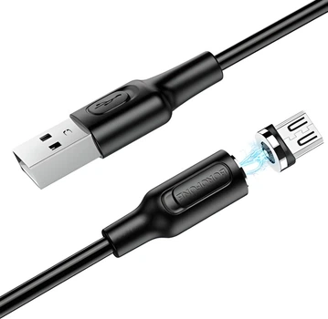 Кабель Borofone BX41 USB to Micro 2.4A PVC PVC connectors magnetic 1 м Black (BX41 мB)