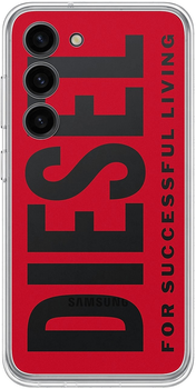 Etui Samsung Diesel Back Plate do Samsung Galaxy S23 Red-Black (GP-TOS911TLDRW)