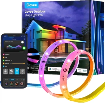 Стрічка світлодіодна розумна Govee H70A1 Phantasy Outdoor LED, 10м, RGBICWW, WI-FI/Bluetooth Біла (H70A13D1)