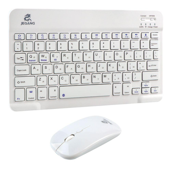 Беспроводная Клавиатура и Мышь JEQANG JB-350 |УКР/АНГ раскладка, Bluetooth| White